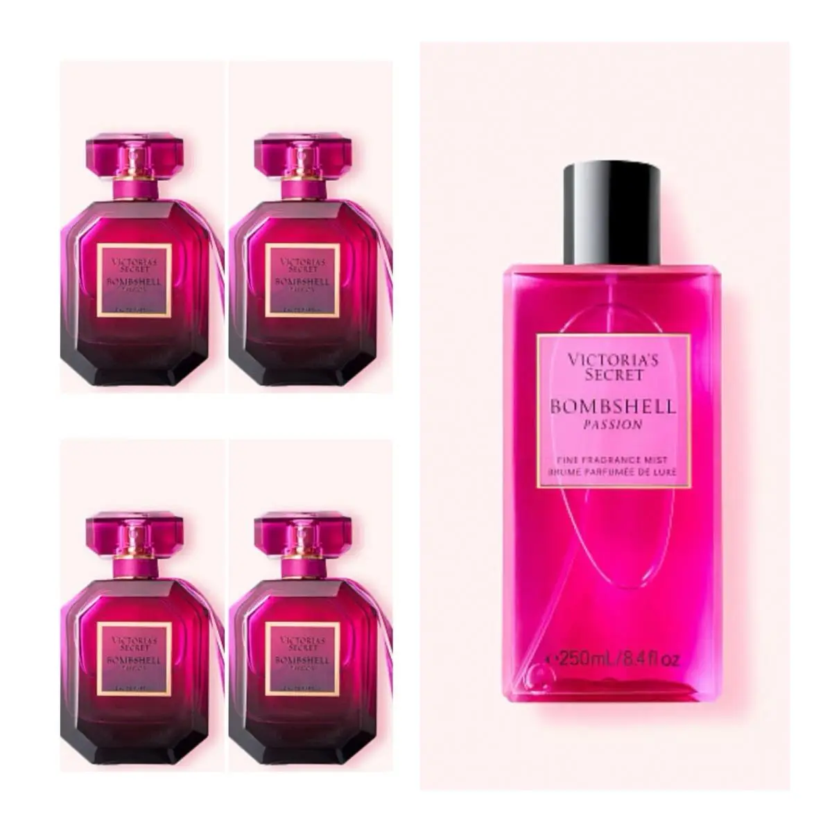Victoria`s Secret Bombshell Passion Edp 1.7 Fl.oz. 4 and Fragrance Mist