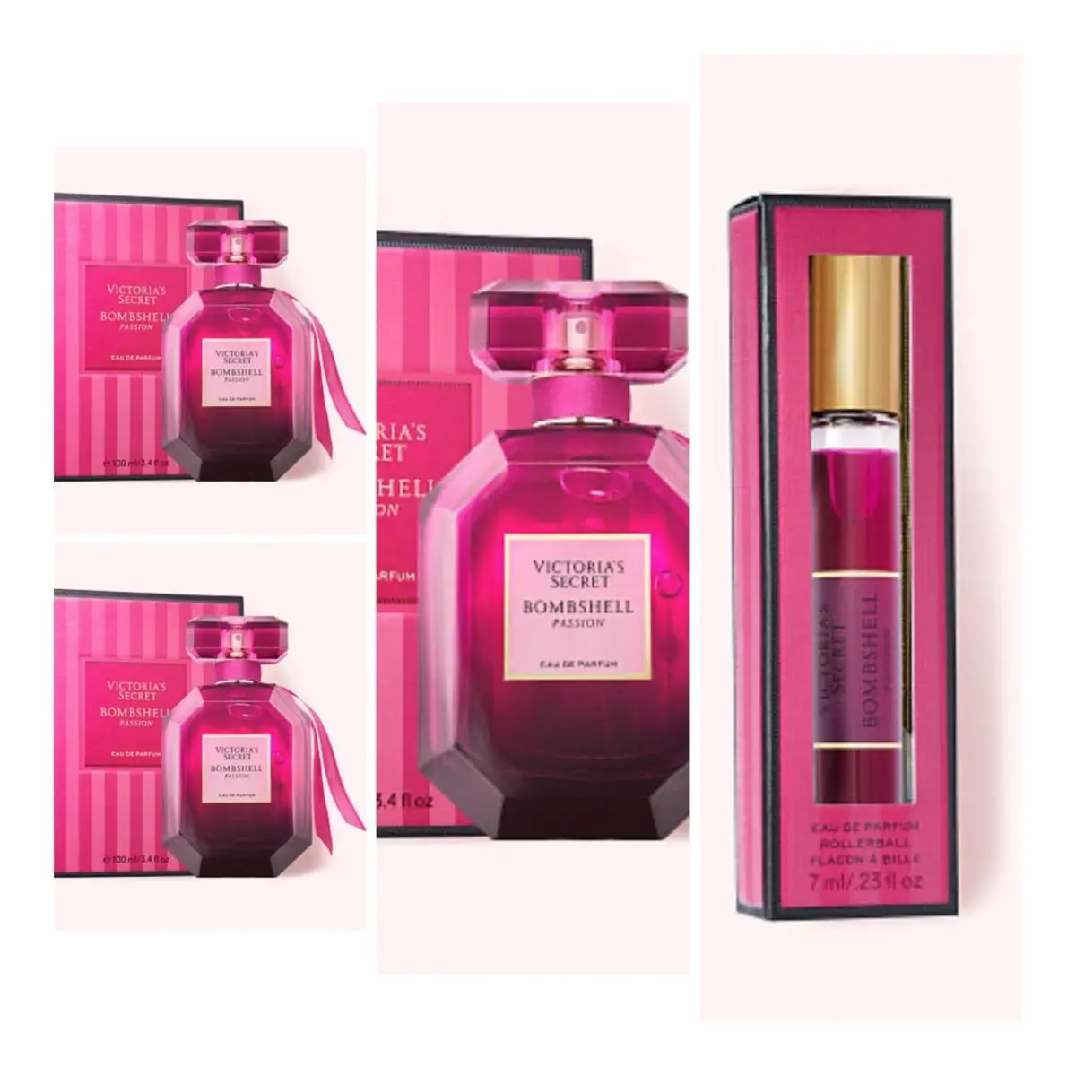 Victoria`s Secret Bombshell Passion Eau de Parfum 3.4 Fl.oz. 3 and Rollerball