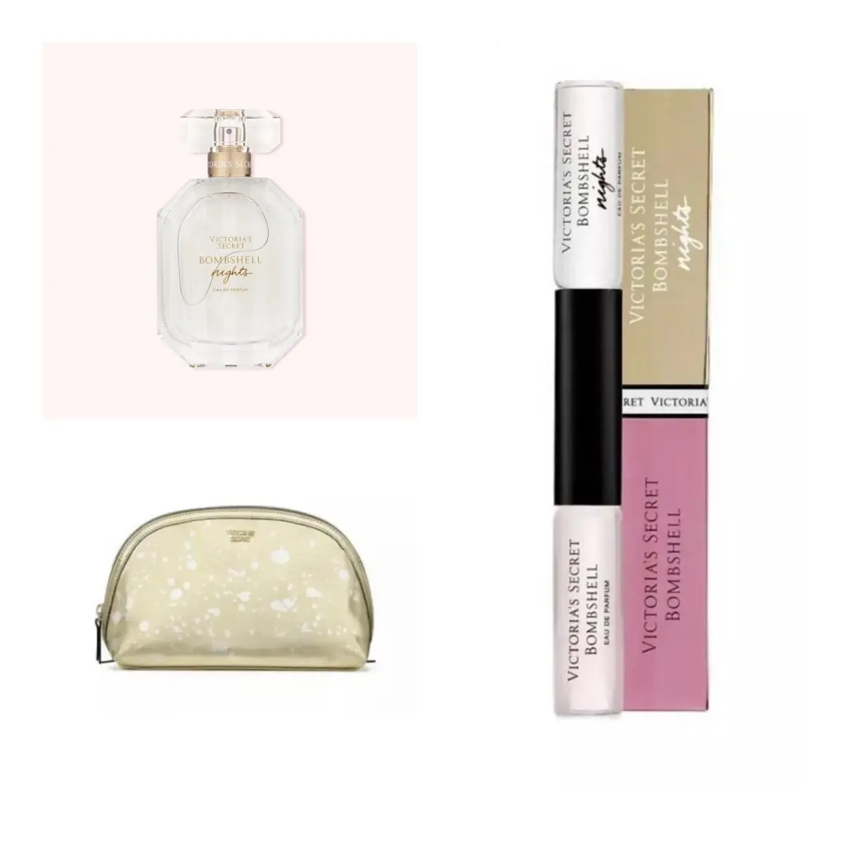 Victoria`s Secret Bombshell Nights Eau de Parfum 3.4 Oz. /rollerball/beauty Bag