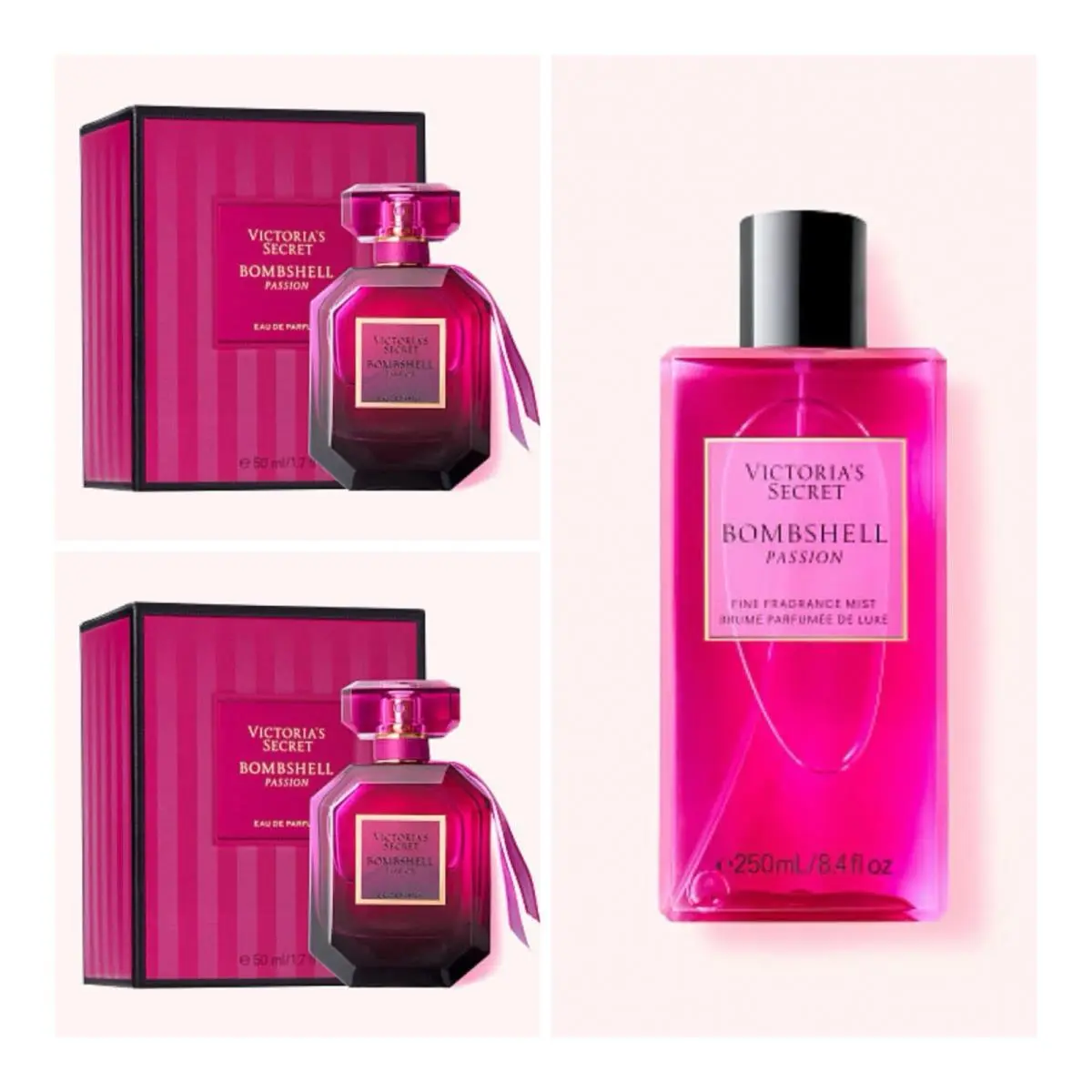 Victoria`s Secret Bombshell Passion Edp 1.7 Fl.oz. 2 and Fragrance Mist