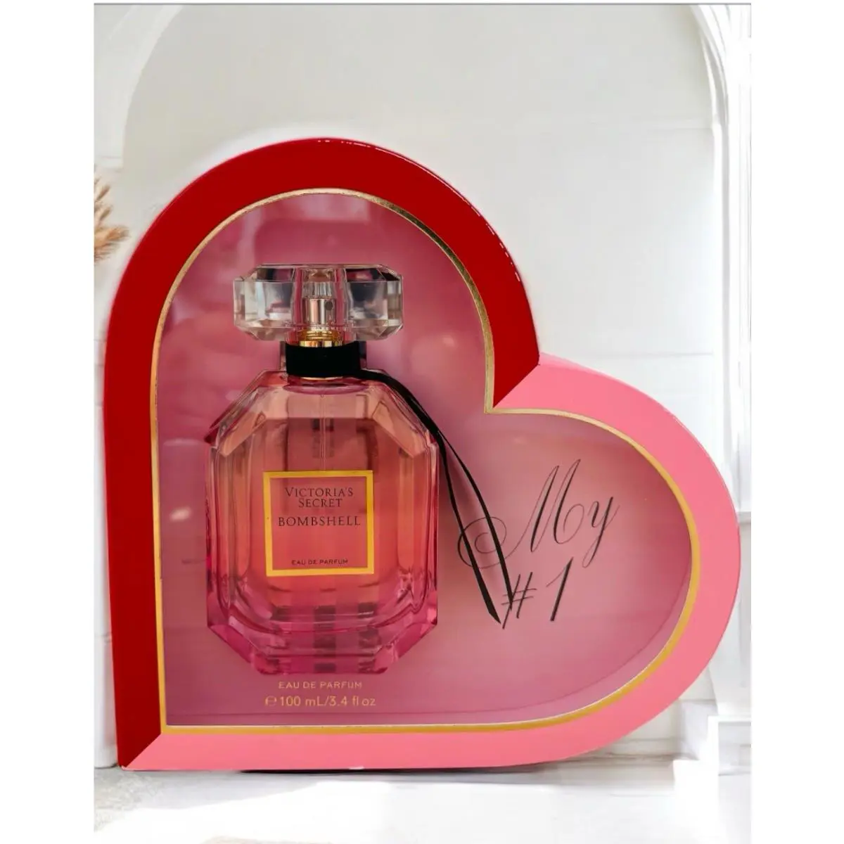 Victoria`s Secret Bombshell Eau De Parfum Perfume Heart Box Gift 3.4fl Oz/100ml by Victoria's Secret