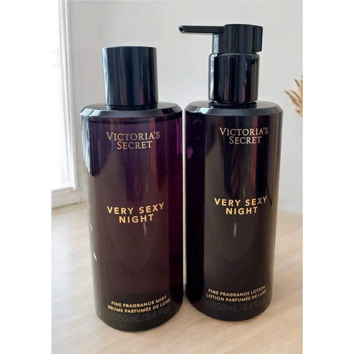 Victoria`s Secret Very Sexy Night Fine Fragrance Mist Body Lotion 8.4 Oz