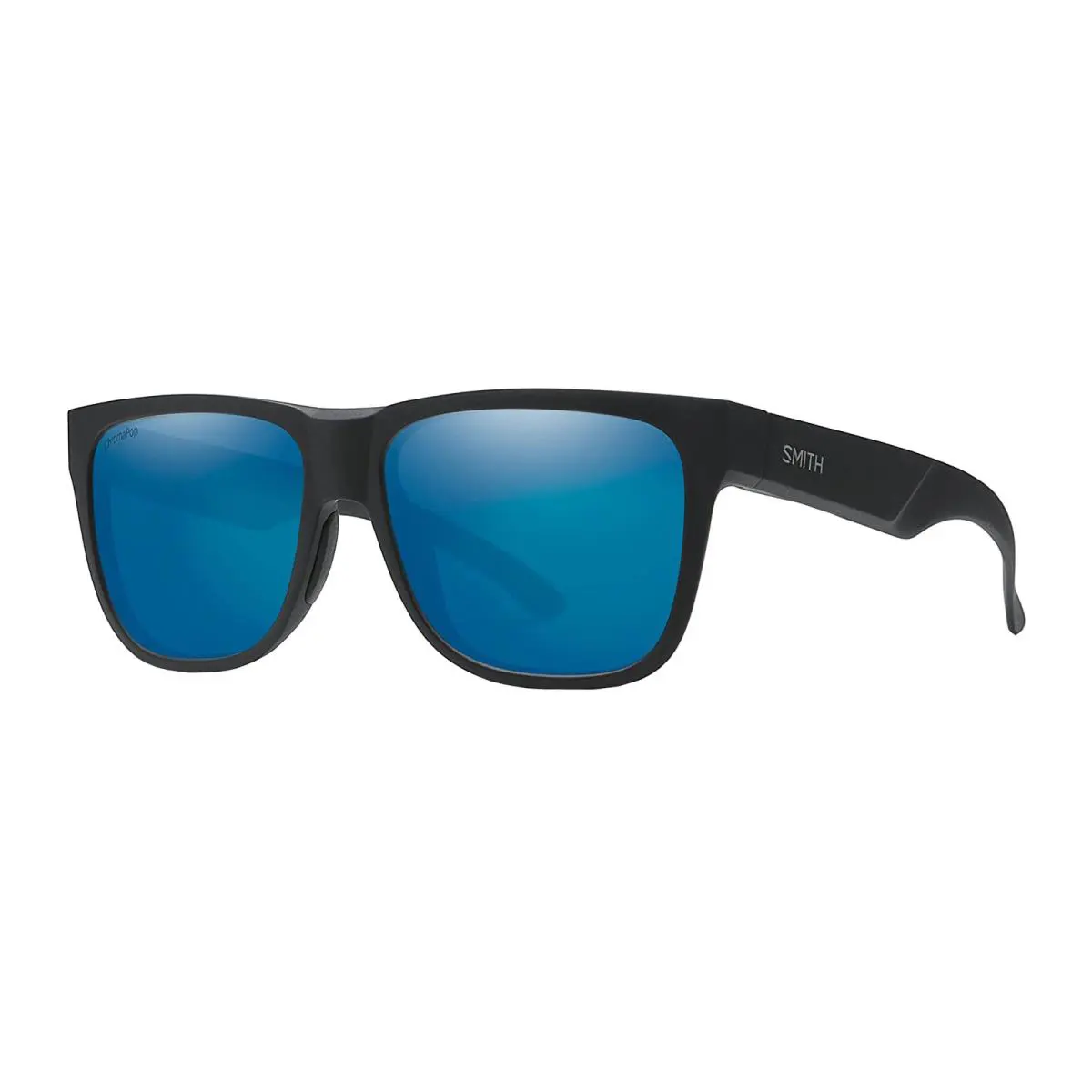 Smith Lowdown 2 Polarized Sunglasses Matte Black Blue Mirror Chromapop - Frame: Matte Black, Lens: Blue Mirror