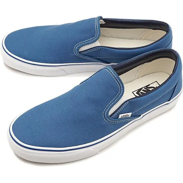 Vans Classic Slip-on LO Unisex Men Size 4 = Women Size 5.5 Shoes Navy/white/ - NAVY-U30-VN-0EYENVY