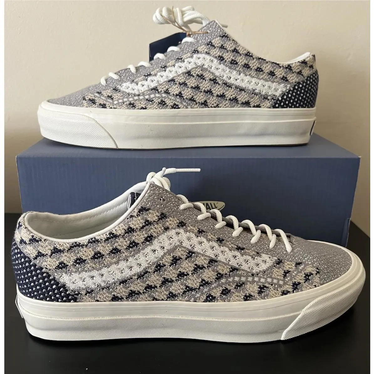 Vans shoes - VANS Old Skool Premium - Old Skool Premium - VN000EFK85T - Geo Check Frost Grey 1