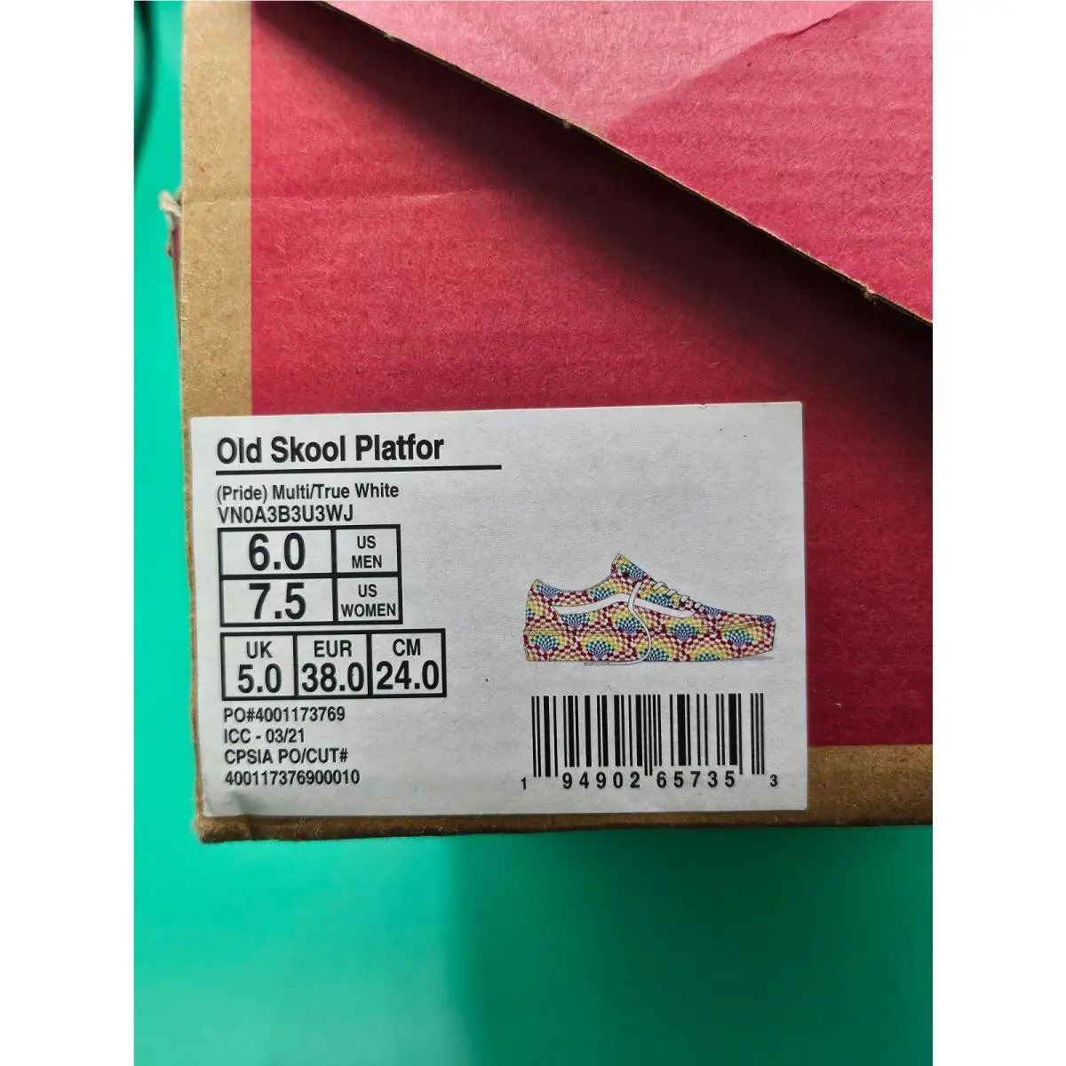 Vans shoes - VANS Old Skool - Old Skool - VN0A3B3U3WJ - Multicolor (UPC: 194902658008) 3