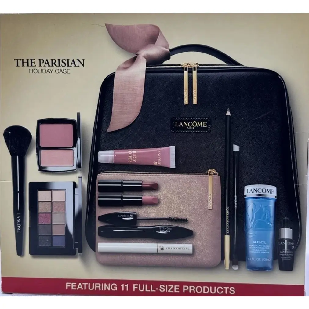 Lancome Parisian 2016 Holiday Makeup Train Case - 11 Full Size Products