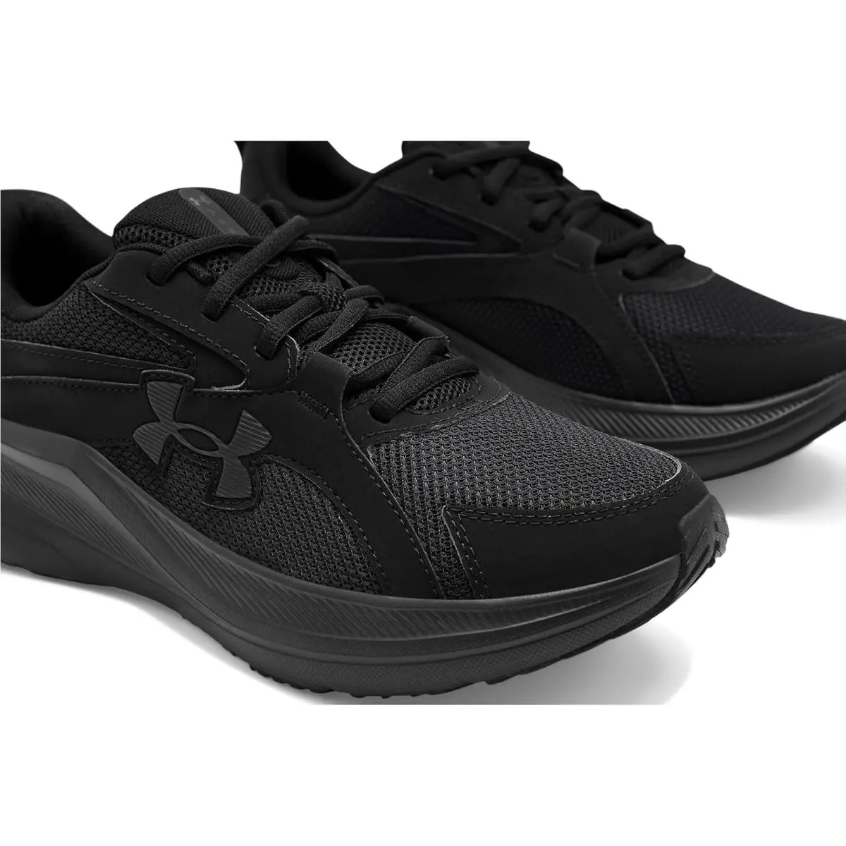 Under Armour shoes - Black/Black/White 4