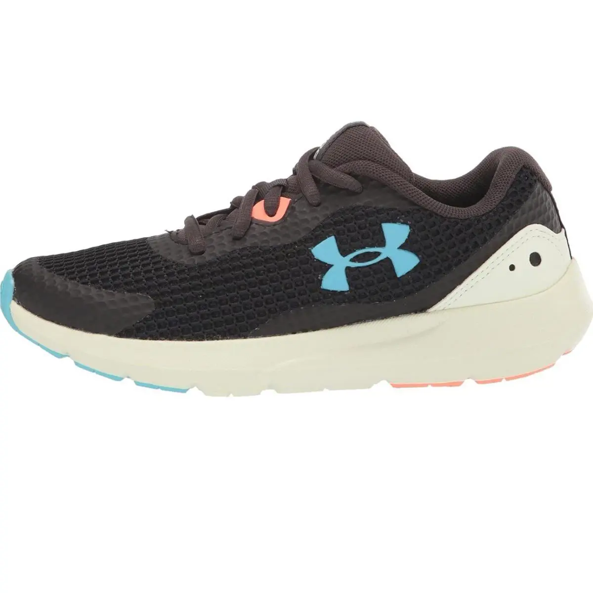 Under Armour Surge 3 Black Gray Colorful Running Sneaker Women`s 3024894-003 - Black