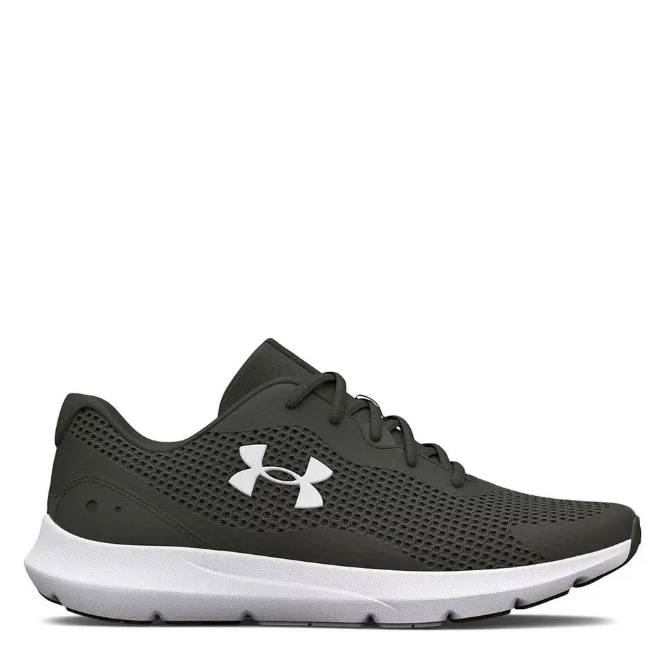 Under Armour Surge 3 Workout Comfort Running Sneaker Men`s 3024883-302 - Dark Green/White