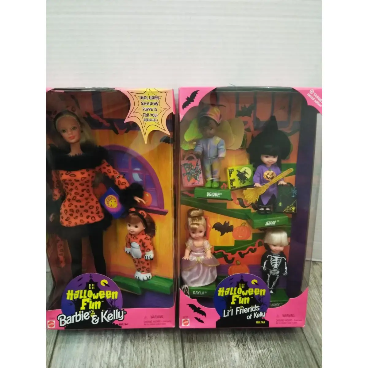 Vtg Halloween Fun Barbie and Kelly Target Special Edition Gift Set 23460 23976