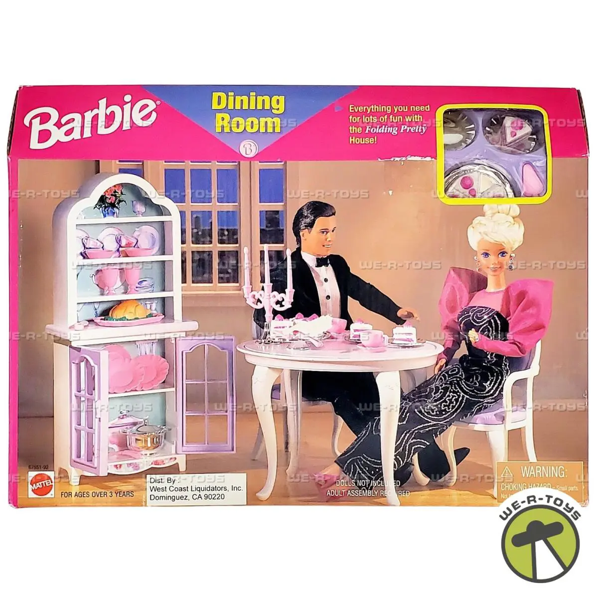 Barbie Dining Room Furniture Playset 1997 Mattel 67551