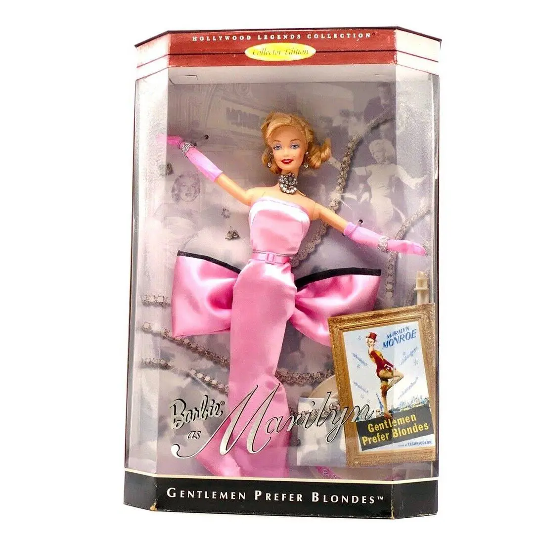 Barbie as Marilyn Monroe Gentlemen Prefer Blondes Mattel Vintage 1997 Nrfb Pink
