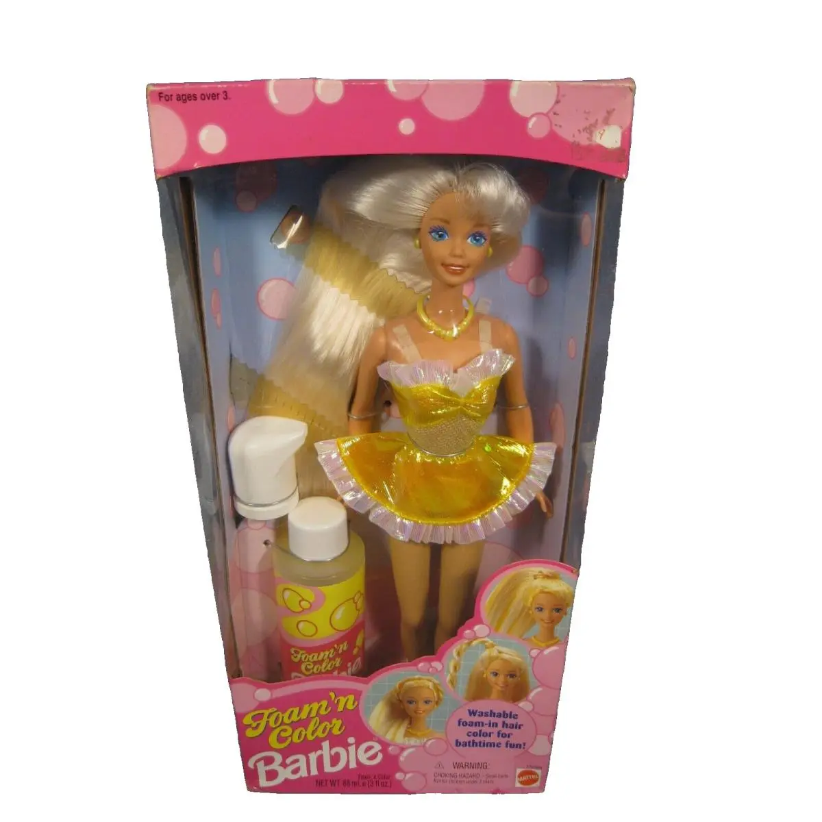 Foam `n Color Barbie Vintage Nrfb Mattel 1995 Includes Foam Bottle