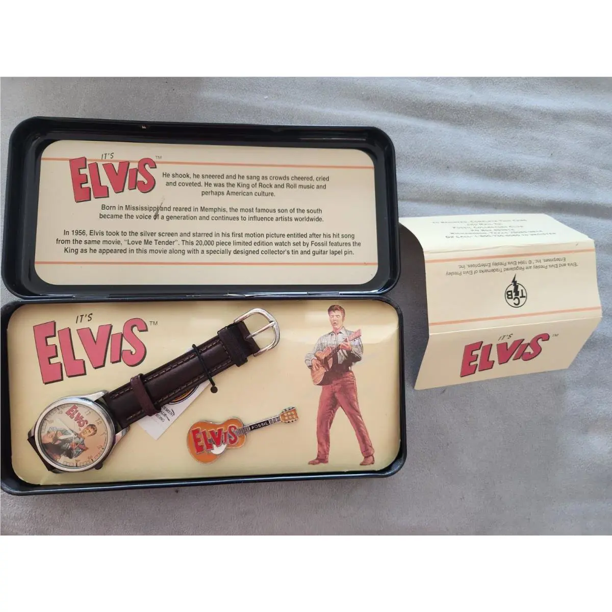 Vintage Elvis Presley Fossil Watch Accessories Limited Edition Old Stock