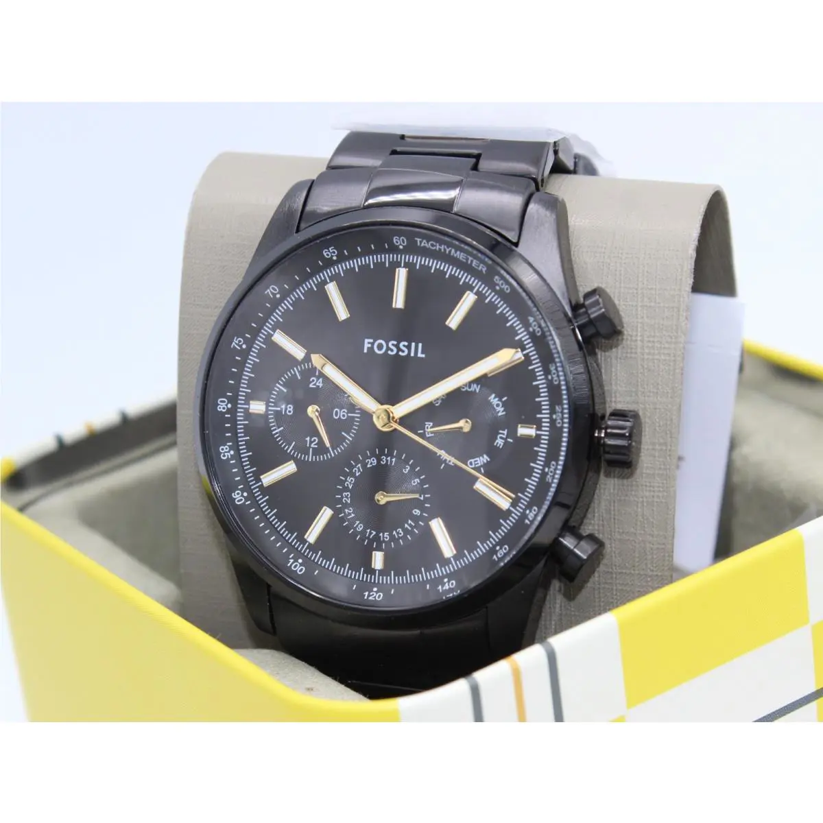 Fossil Sullivan Chronograph Black Gold BQ2856 Men`s Watch