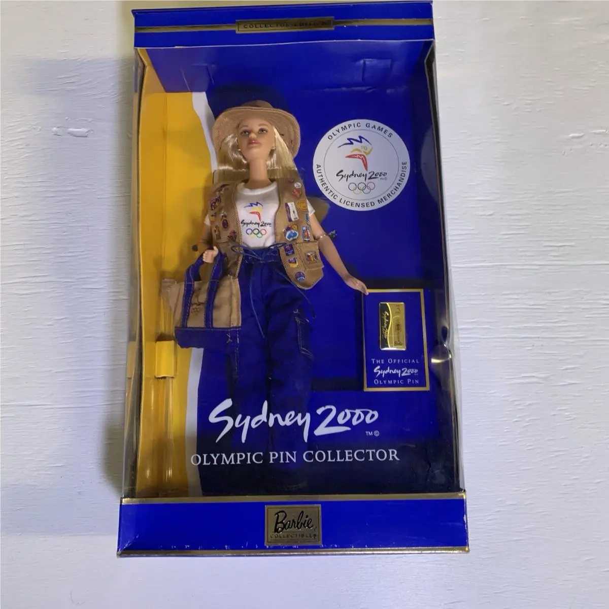 Vtg Barbie Sydney 2000 Olympic Pin Collector Edition Doll 1999
