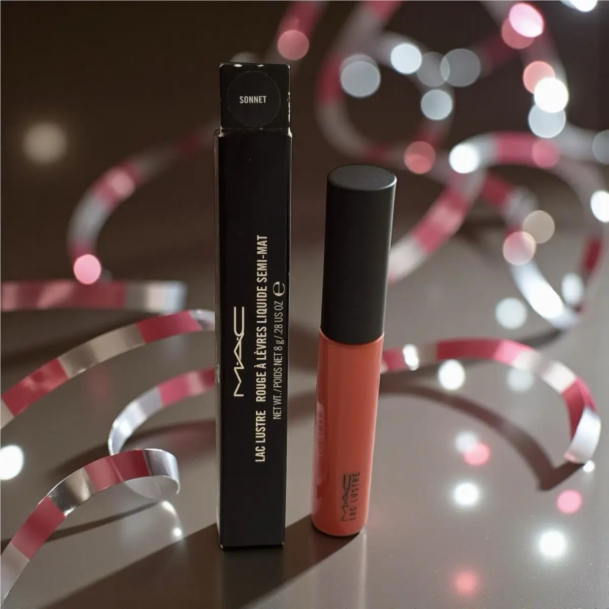 Mac Lac Lustre Demi-matte Liquid Lip Rouge in Sonnet - 0.28oz / 8g Full Size Y2K