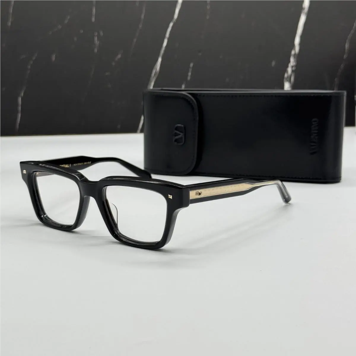 Valentino V-essential VLX-121A Black Square Eyeglasses Valentino