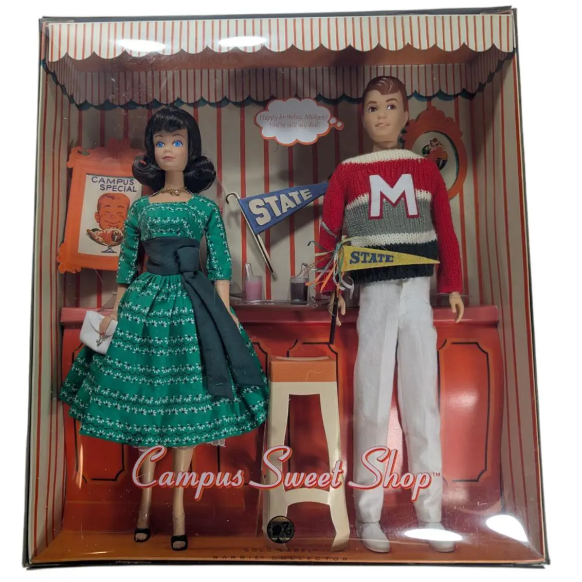 2008 Campus Sweet Shop Midge and Allan Gold Label Barbie Collector L9650