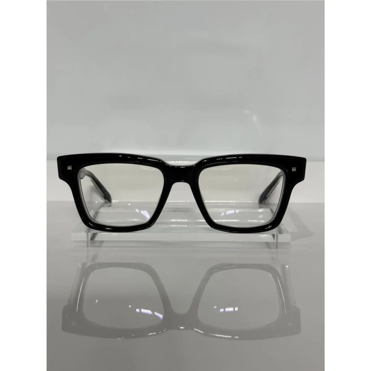 Valentino Essential 1 VLX-121A-51 Black Gold Bold Acetate Square Eyeglasses 51mm