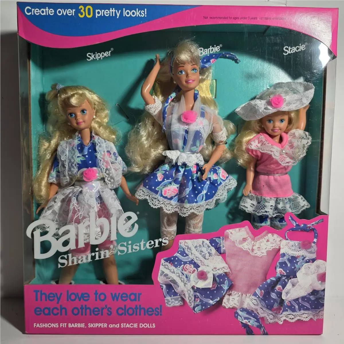 Barbie Sharin Sisters Gift Set 10143 1992 Nrfb Barbie Skipper Stacie