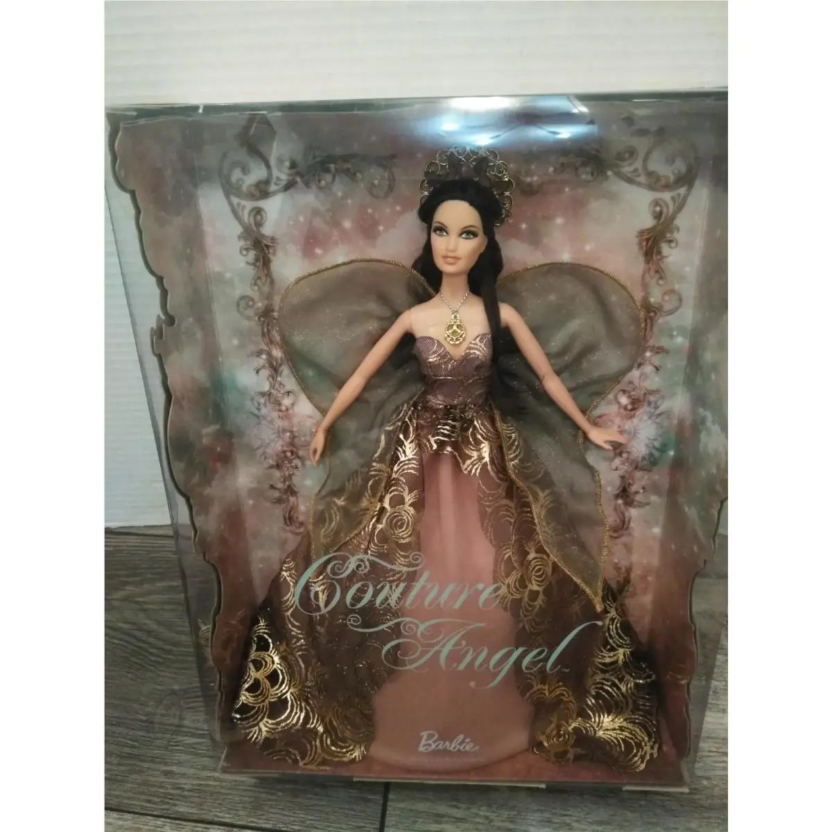 2011 Couture Angel Barbie Doll Mattel Pink Label Gold Angel Wings