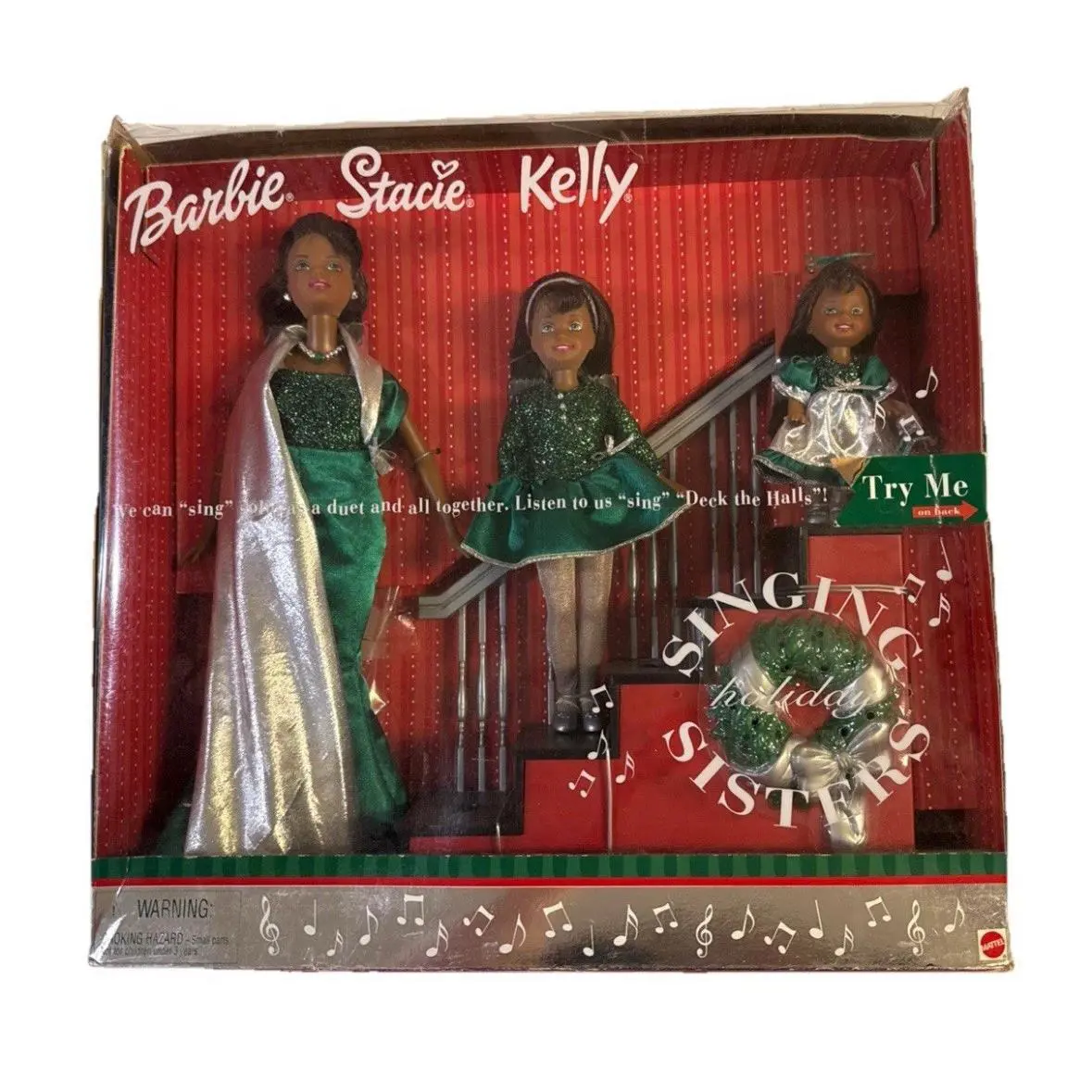 Barbie Singing Holiday Sisters Barbie Stacie Kelly African American