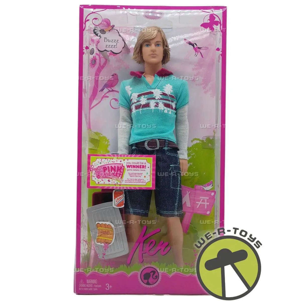 Barbie Camping Family Ken Male Blonde Doll 2008 Mattel P6714