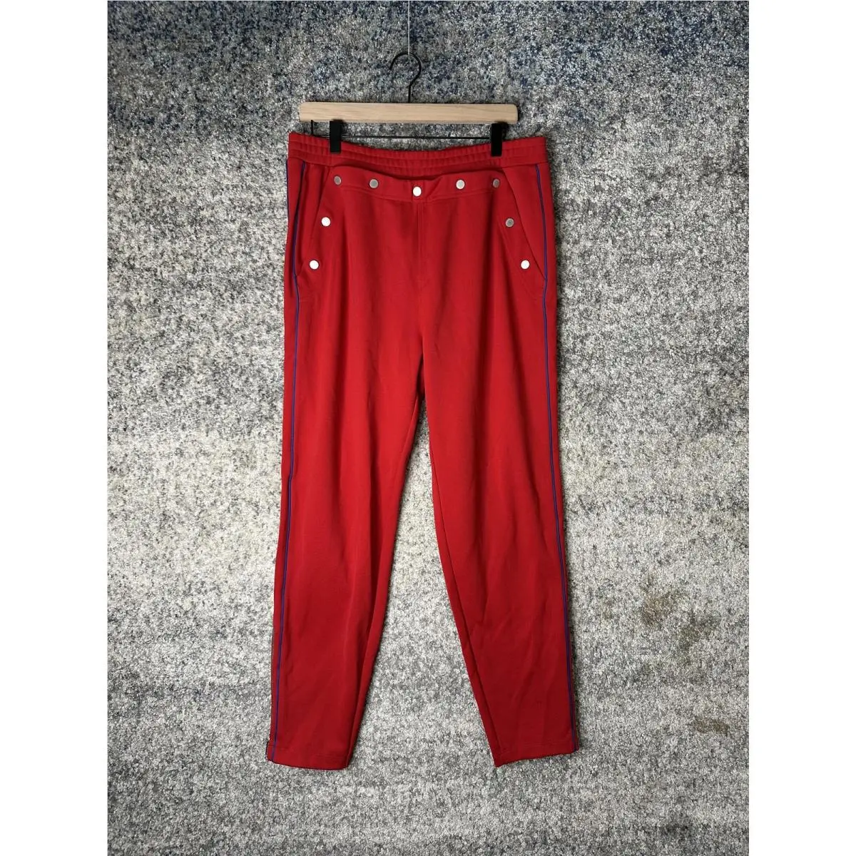 Rag Bone Pants Womens Large True Red Naval Track Pant Side Stripe W285T29C1