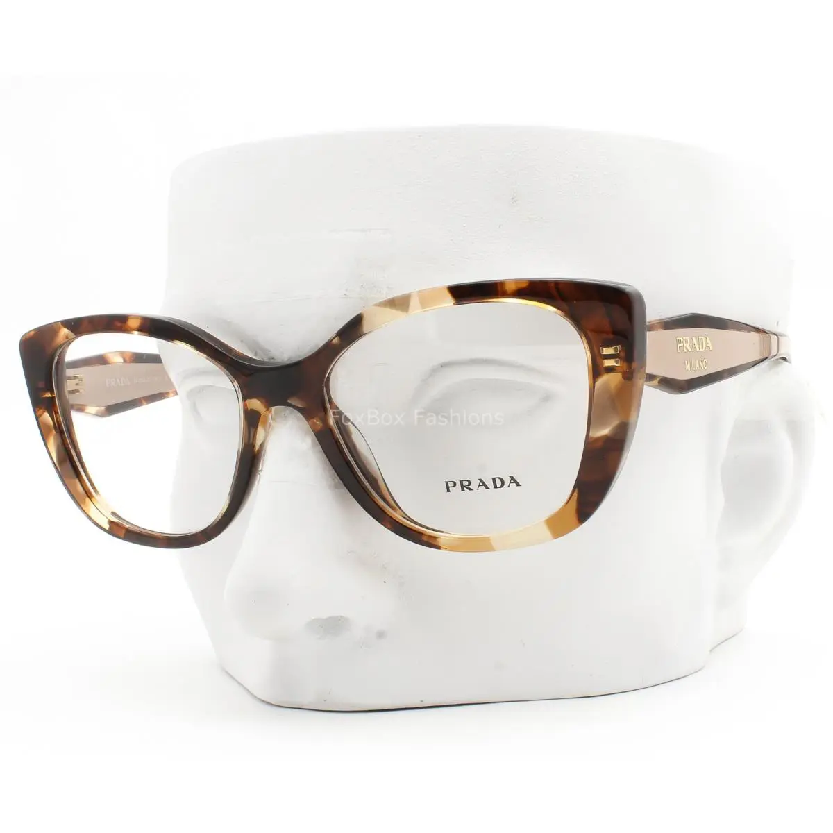 Prada Eyeglasses Glasses Vpr B04 07R-1O1 Brown Havana Carmel Beige 51mm W/case