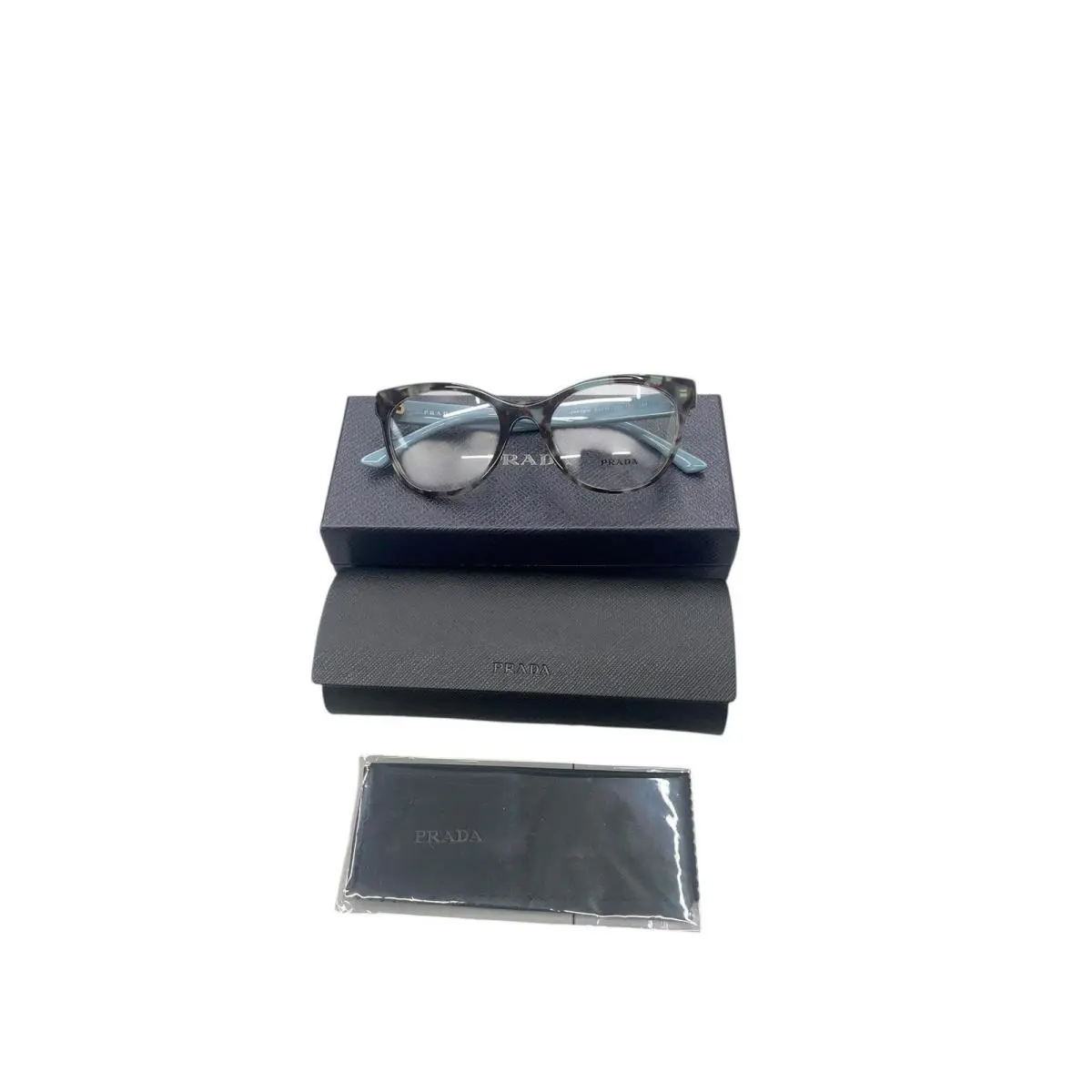 Prada Vpr 05W 05H-101 Glasses Spotted Brown Opal/green Frame 51-19-140