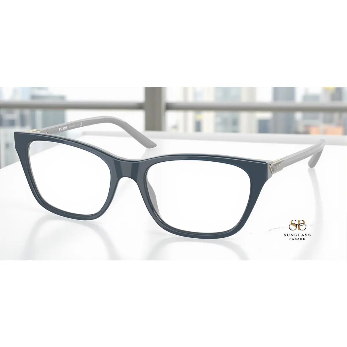 Prada PR 05YV 08Y1O1 Fiordaliso Crystal Demo Lens 53 mm Women`s Eyeglasses