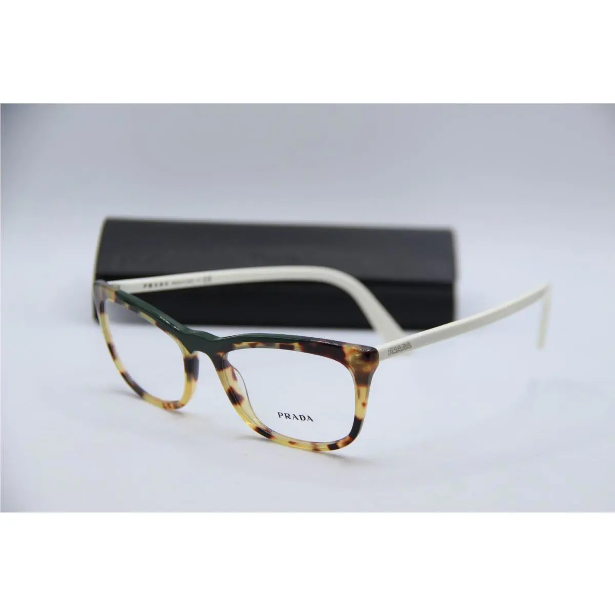 Prada Vpr 10V 321-1O1 Havana White Green Eyeglasses W/case 54-18