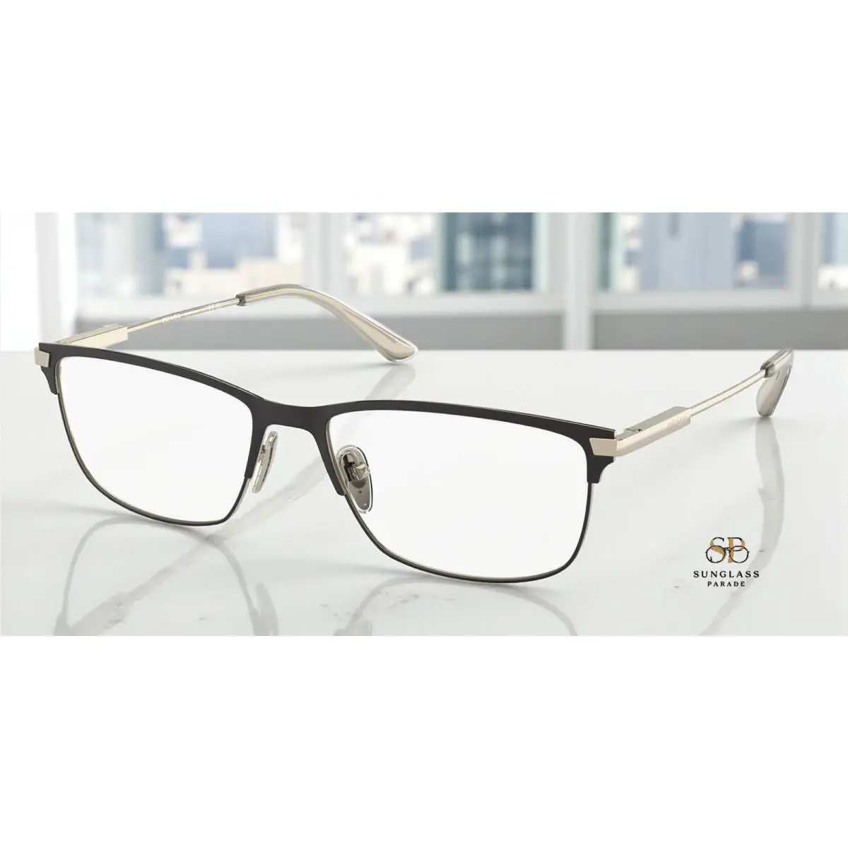Prada PR 55ZV 1BO1O1 Matte Black Demo Lens 55 mm Men`s Eyeglasses