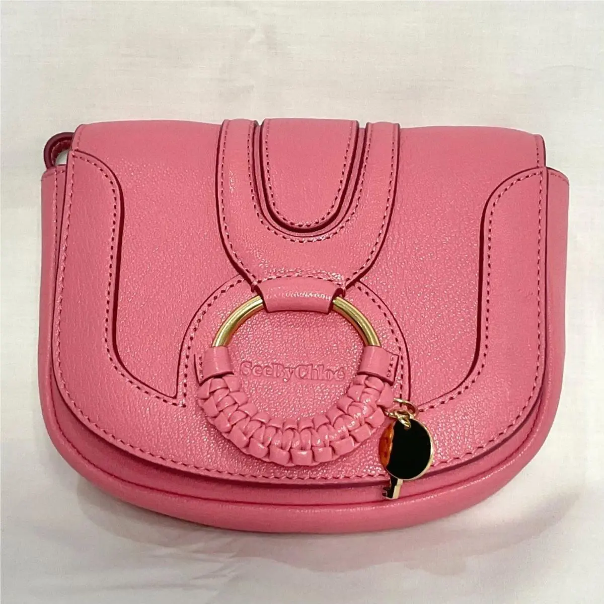 See By Chloe Hana Mini Leather Crossbody Pink Purse Handbag Bag Pushy Pink