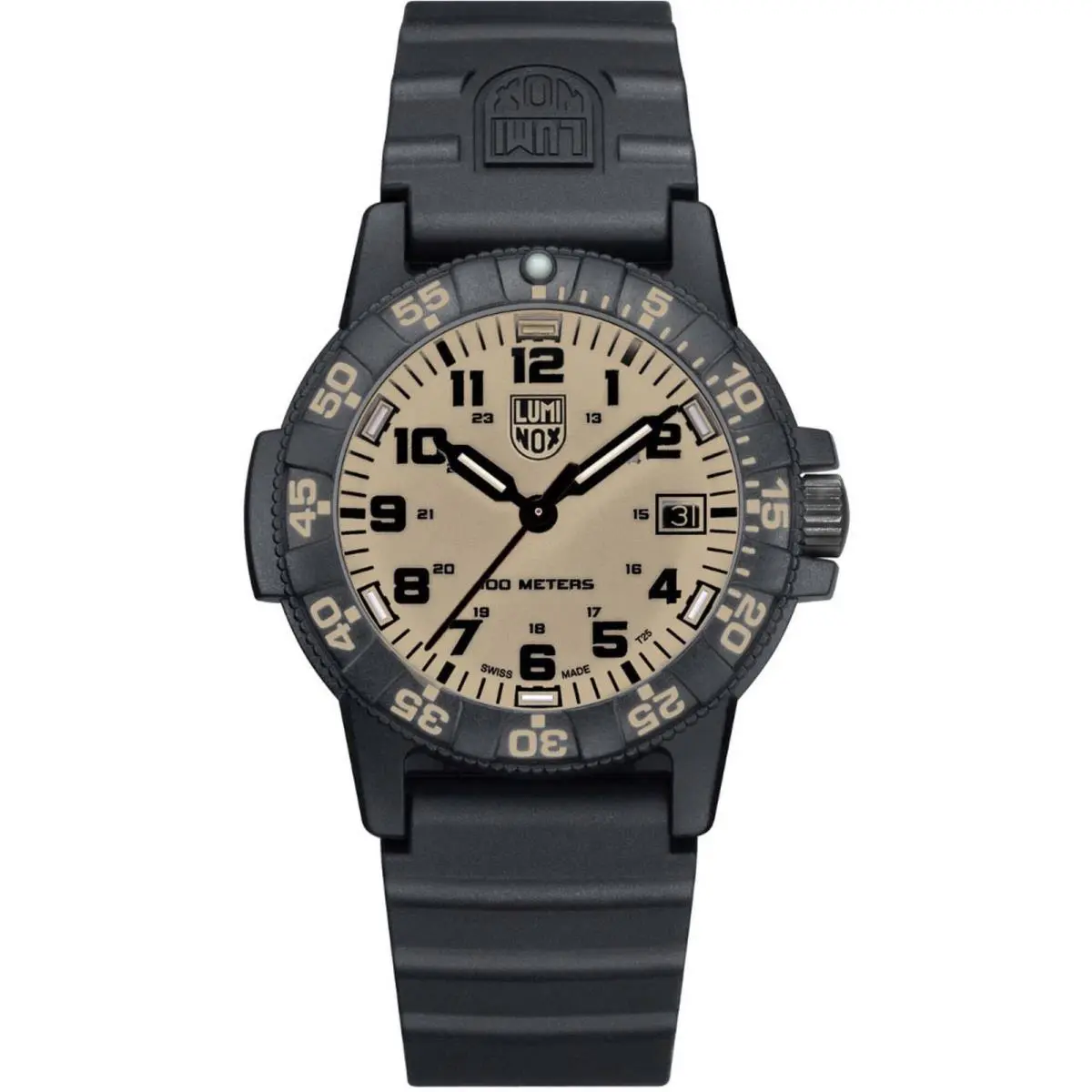 Luminox Men`s Watch Sea Turtle Sand Dial Black Rubber Strap XS.0321.BO.BC