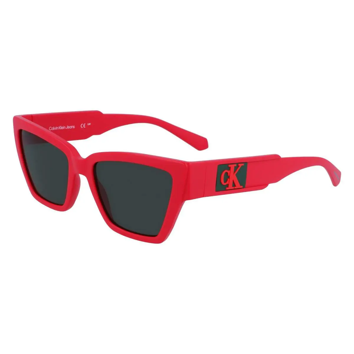Calvin Klein Jeans CKJ-23624S 620 Coral Sunglasses with Green Lens 54/18/145