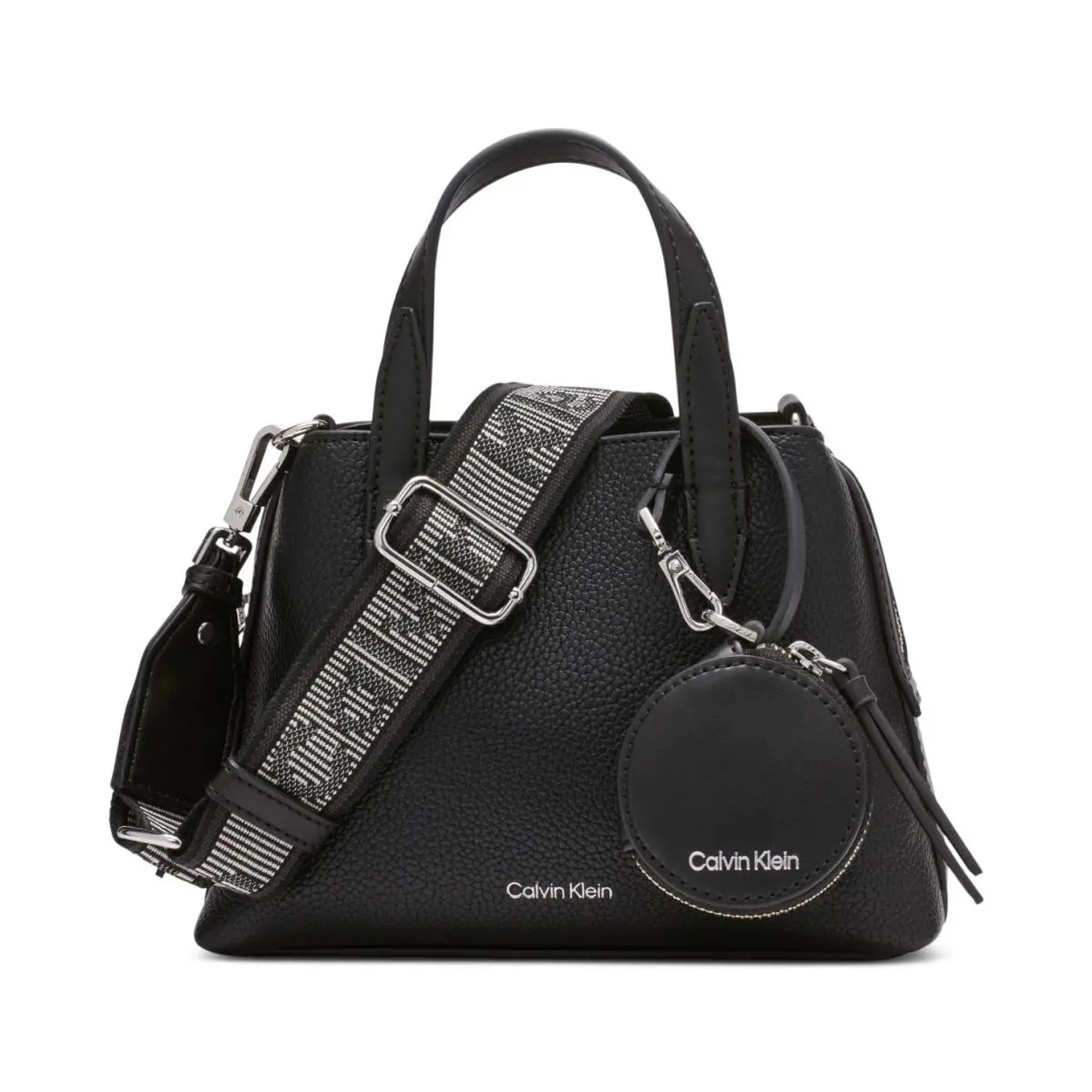 Calvin Klein Millie Triple Compartment Crossbody with Coin Pouch - Black/silver