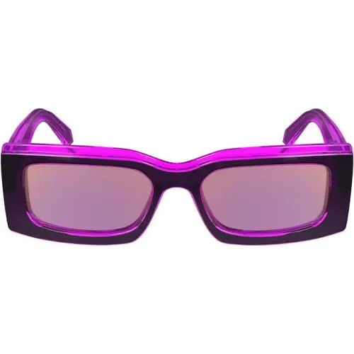 Calvin Klein Jeans Ckj24604s Rectangular Sunglasses - Frame: Pink, Lens: Pink