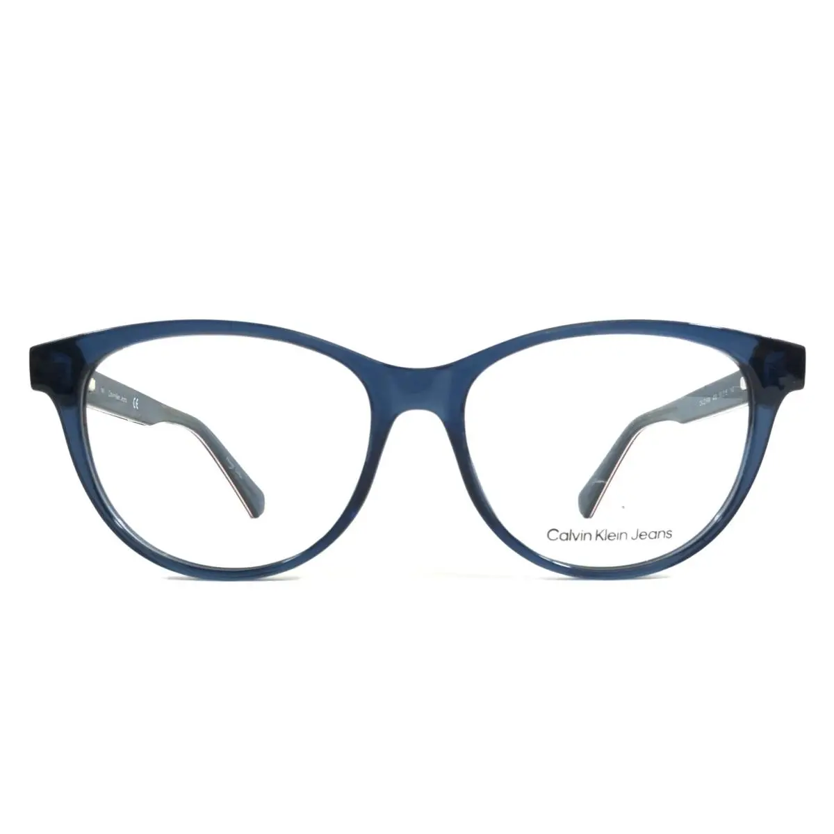 Jeans Eyeglasses Frame CKJ21640 400 Blue Cat Eye Full Rim 53-15-140 by Calvin Klein