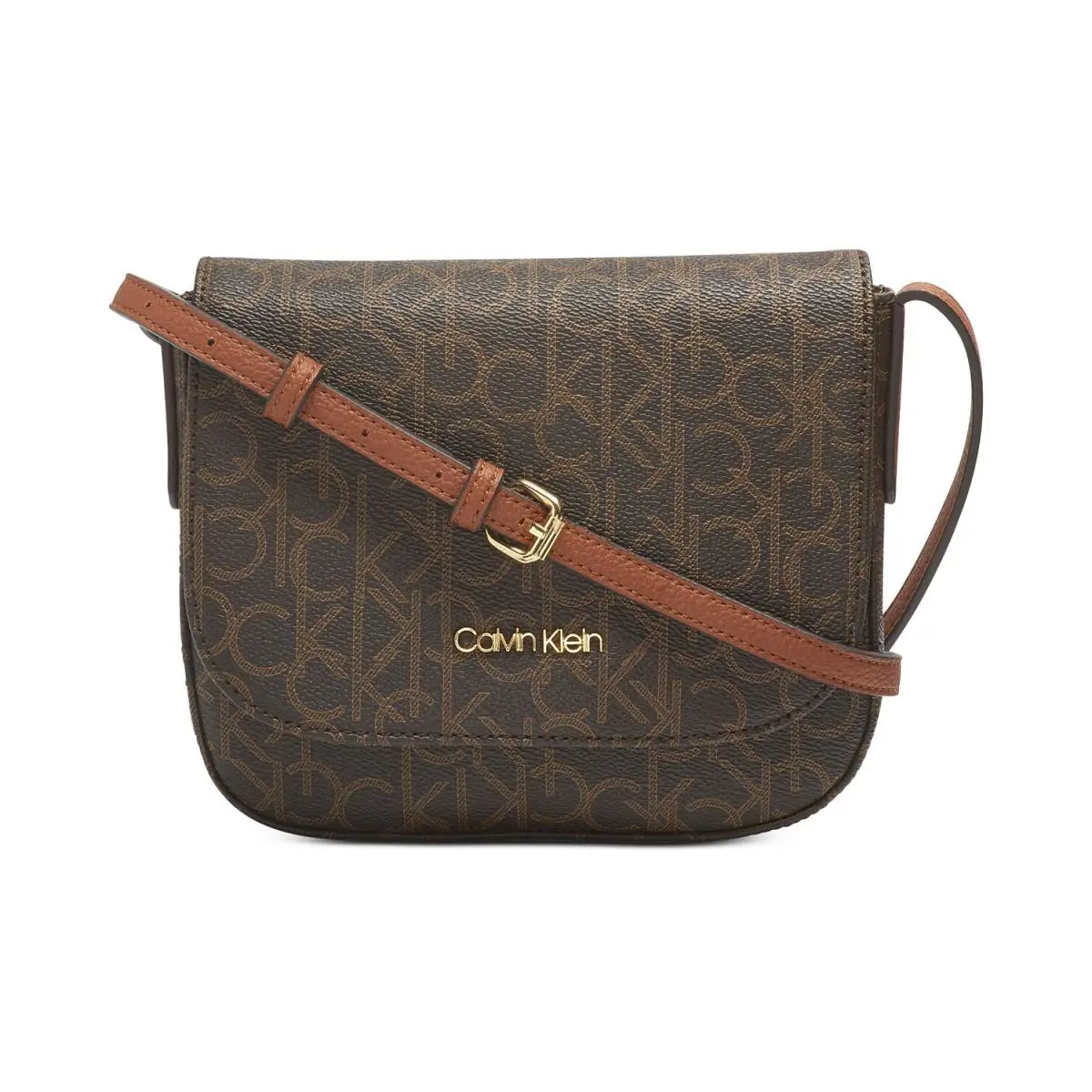 Calvin Klein X1905 Rachel Signature Brown Crossbody Bag