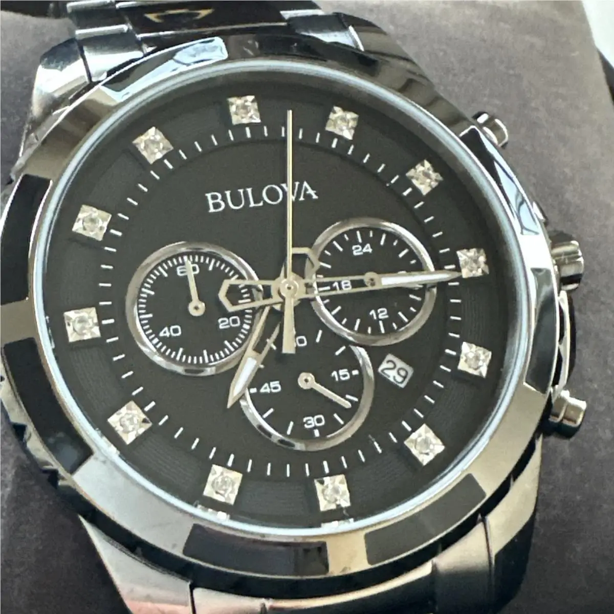 Men`s Classic Chronograph Quartz Gray Watch 44MM 98D133 by Bulova