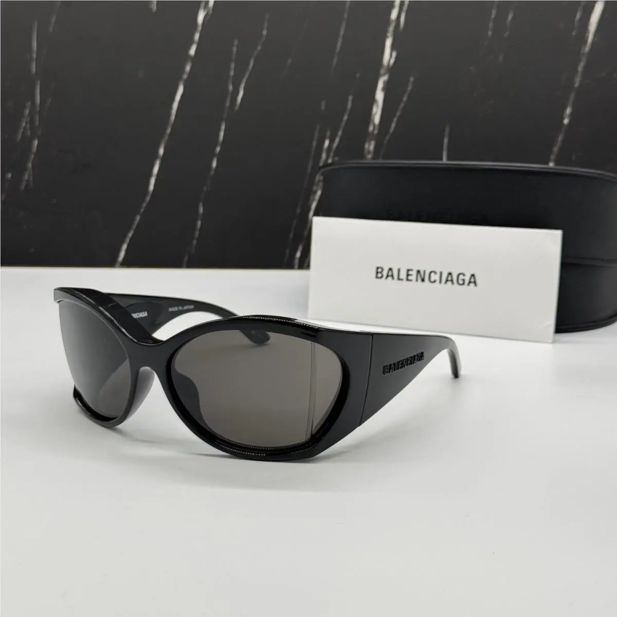 Balenciaga BB0154S 001 Ovesized Unisex Sunglasses Balenciaga