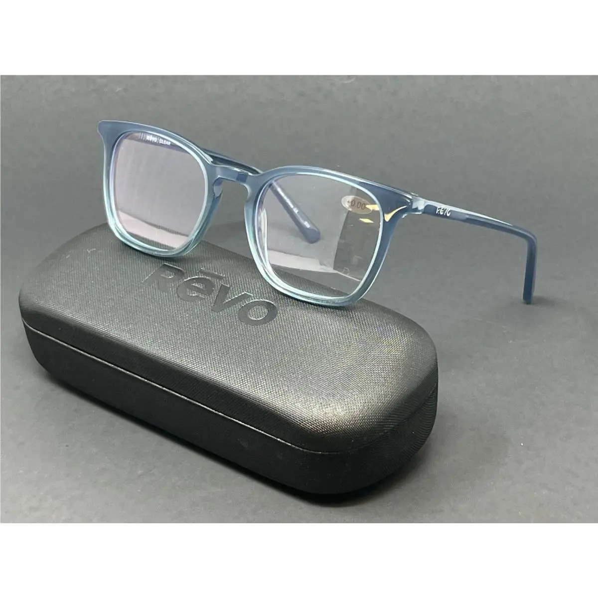 Revo Wes RE9002-05 Blue Men`s Square Eyeglasses 49mm Frames Optical