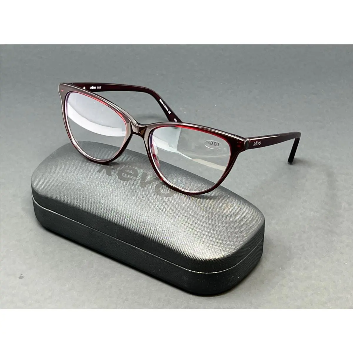 Revo Blue Mae RE9003-06 Red Horn 54mm Women`s Eyeglasses Computer Reading Frames