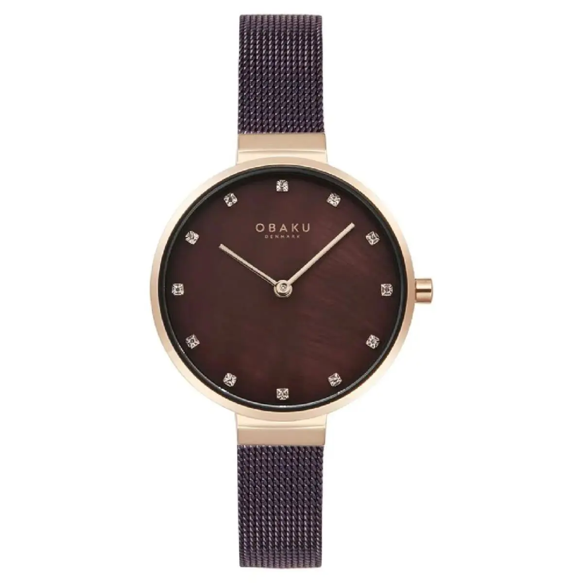 Women`s Anemone Brown Dial Watch - V287LXVNMN by Obaku