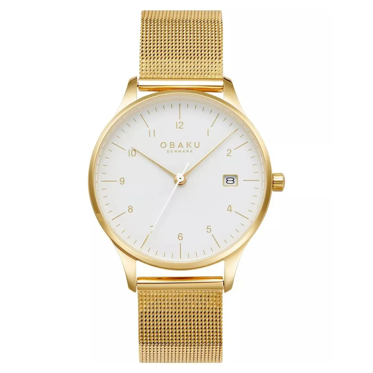 Women`s Chia Lille White Dial Watch - V298LDGWMG by Obaku