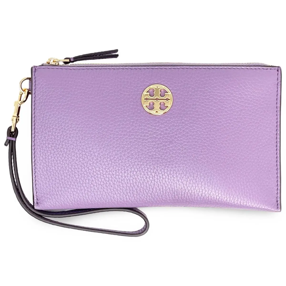 Women`s Chelsea Pebbled Leather Wristlet Pebbled Leather - Allium - 157096 by Tory Burch