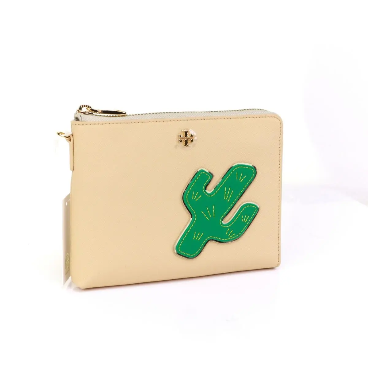 Tory Burch Robinson Cactus Travel Pouch Wristlet